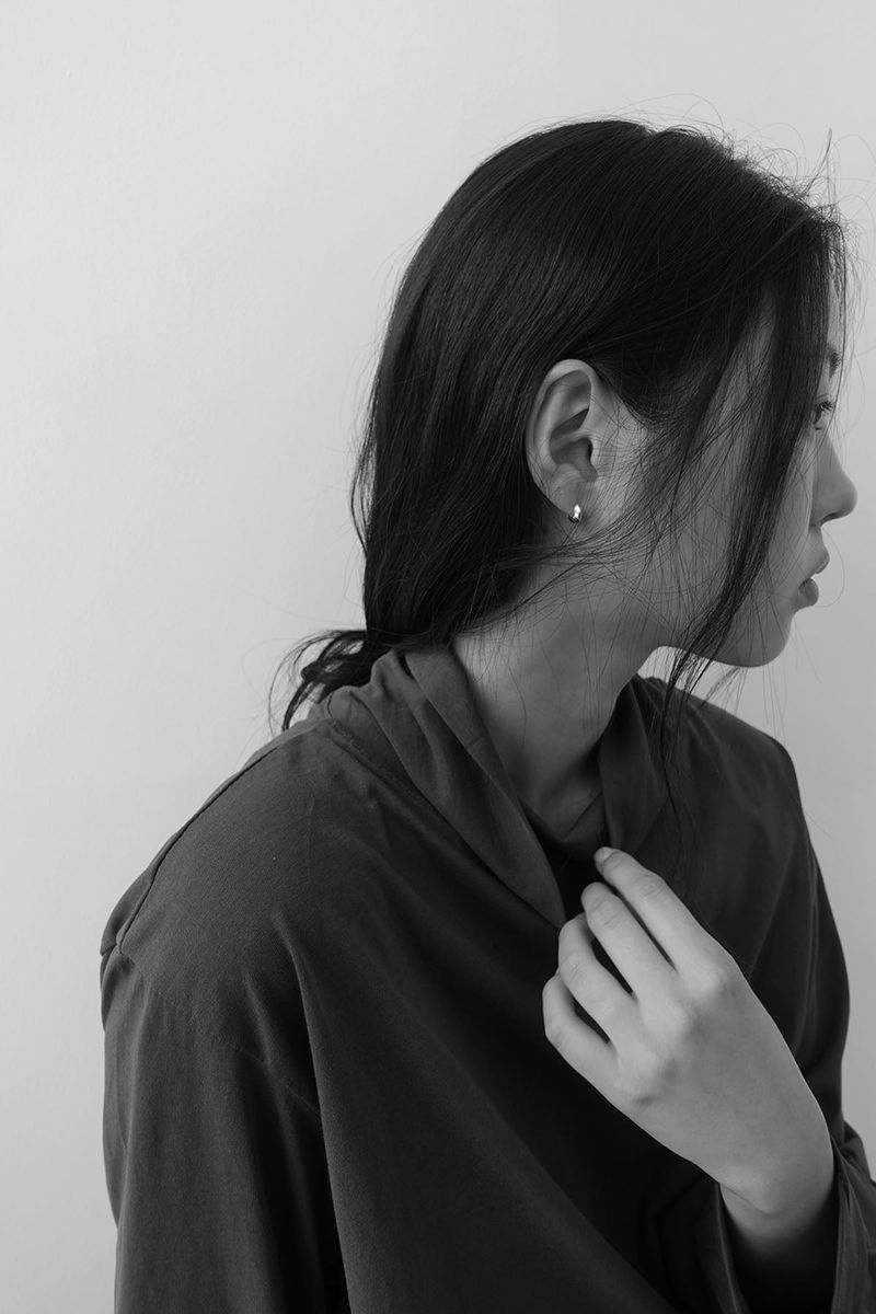 gold almond earrings