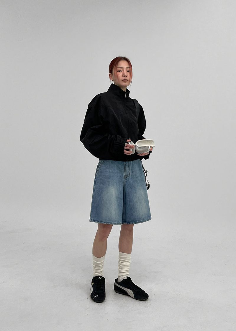 [MADE] Blesson Nylon Crop Jumper