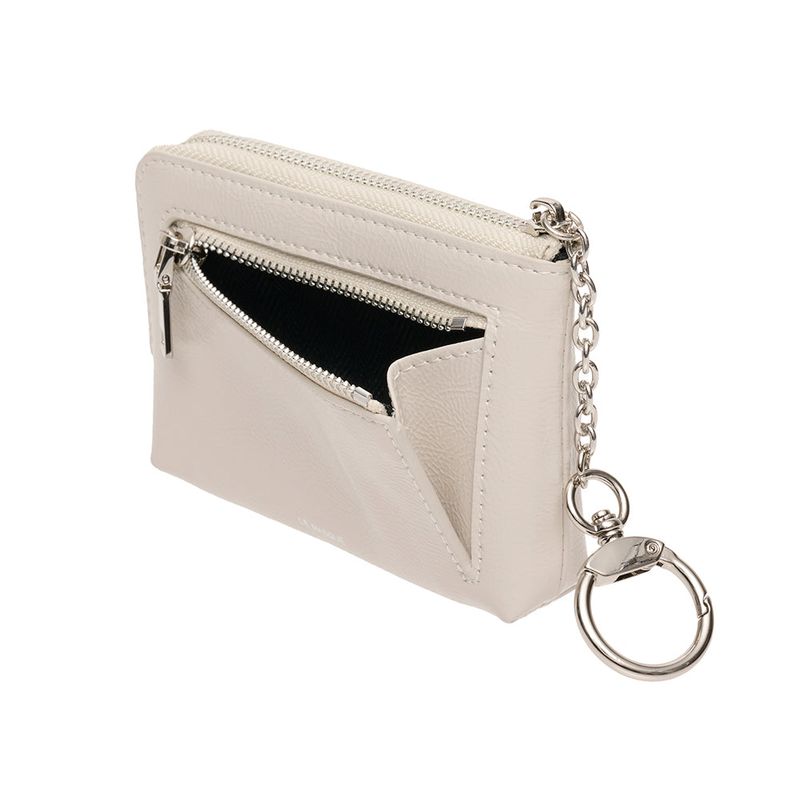 Daisy Keyring Coin Zipper Card Wallet Pouch Warmgray