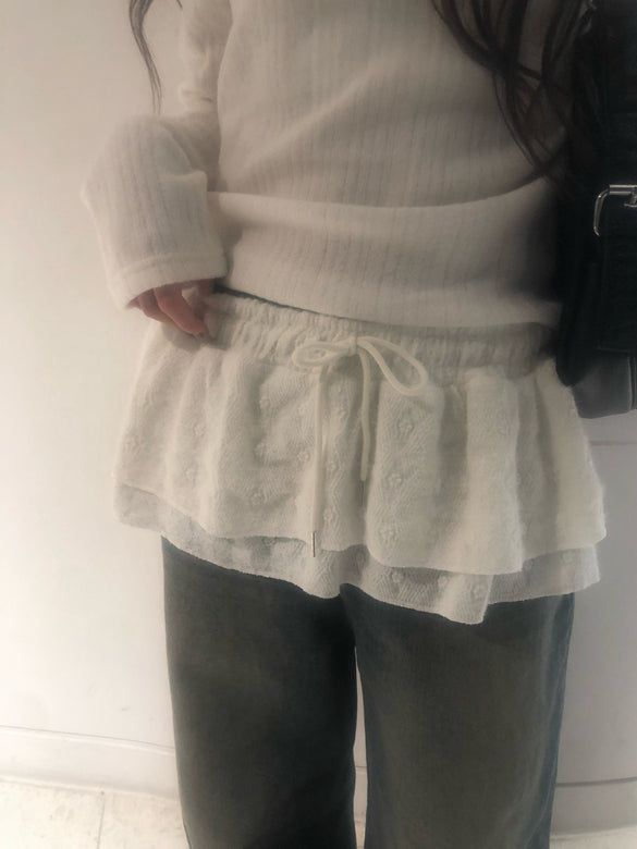 anyonemore（エニーワンモアー）の「Wand Snowflake Layered Mini Skirt（Skirts）」
