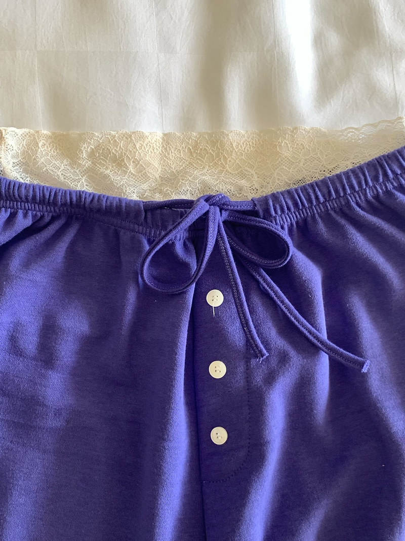 summer button point jogger pants
