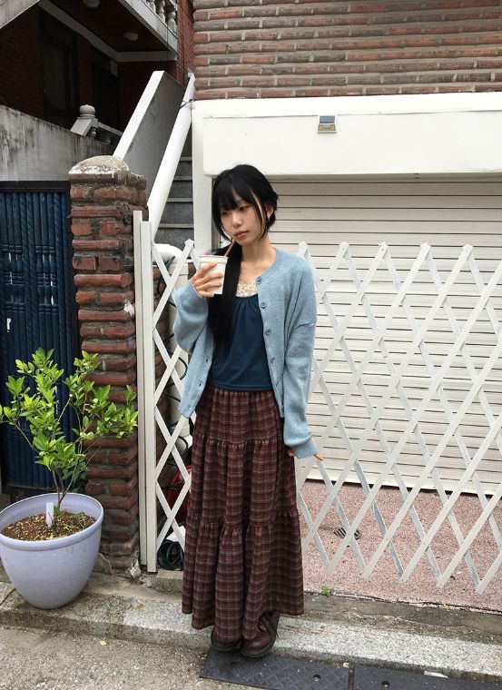 26FW★ [BAONHAUS] デール ボカシ ラウンド カーディガン