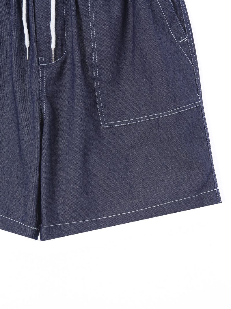 Indigo set-up denim shorts