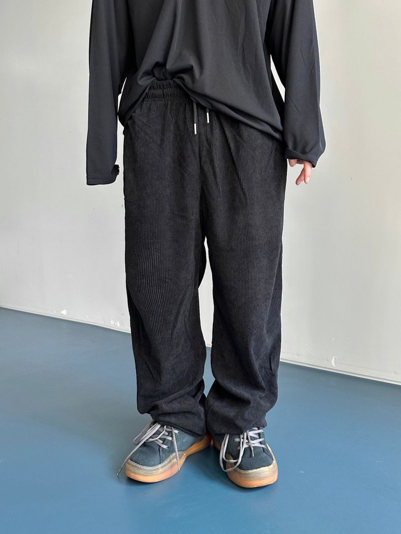 Twill Basic Golden Wide Pants 7C