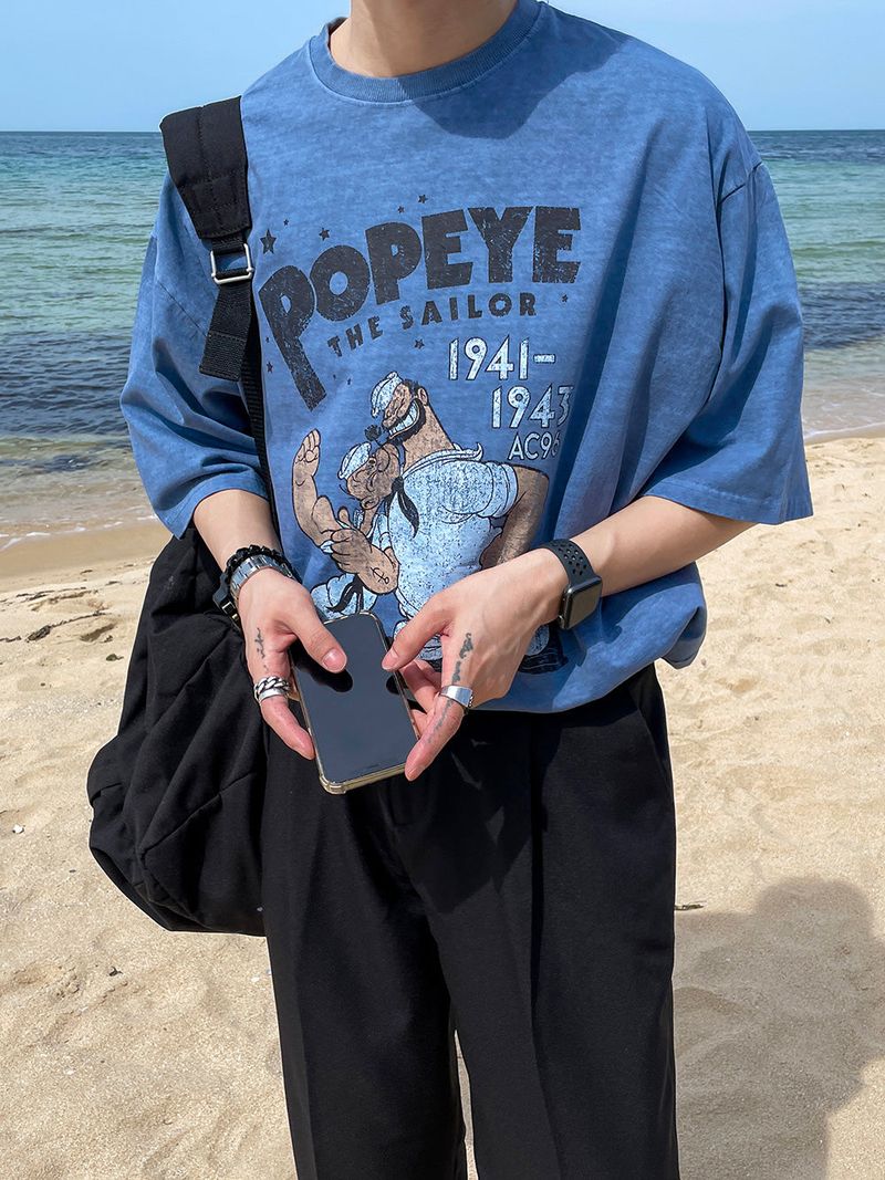 ASCLO(エジュクロ)の「ASCLO Navy Popeye Short Sleeve T Shirt (2color)(Tops)」
