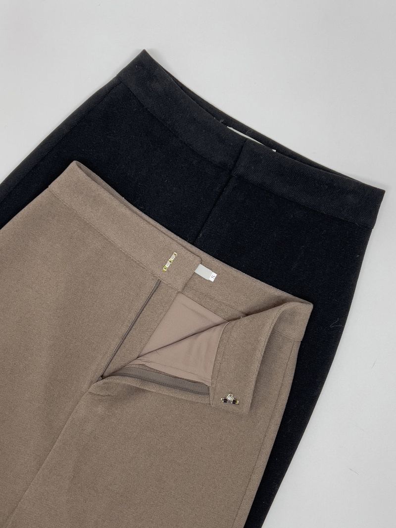 Maxi Wool A-Line Long Skirt