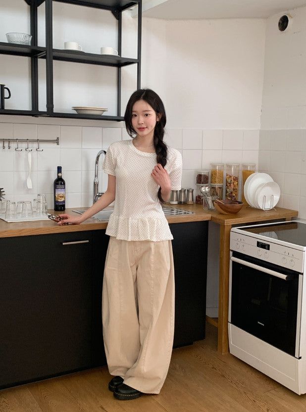 Devil Balloon Pintuck Wide Cotton Pants (3color)