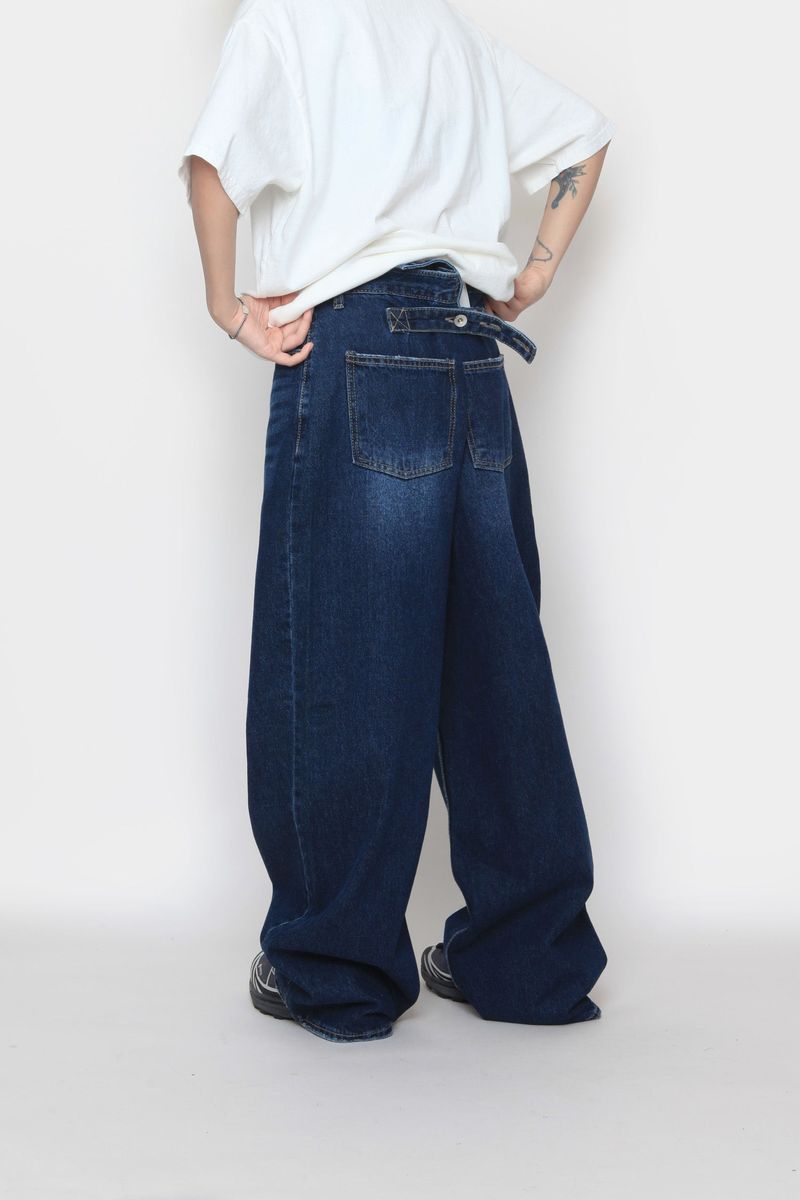 Bizo Snap Wide Denim Pants
