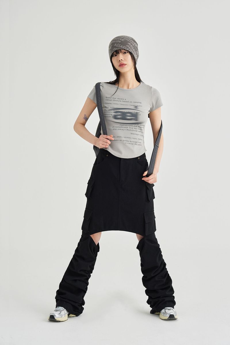 SKIRT PANTS [BLACK]