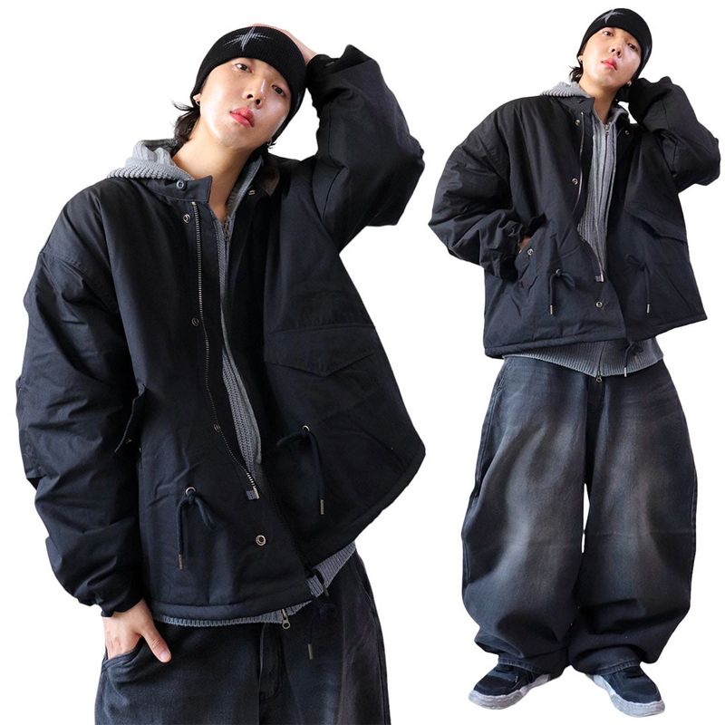 a woolly dumbbell short parka
