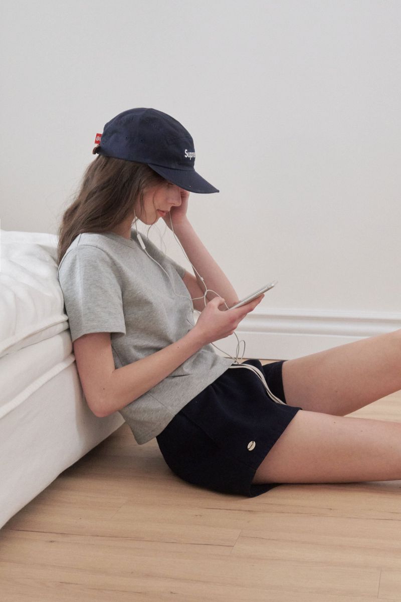 [MADE] Mirror, twill cotton shorts