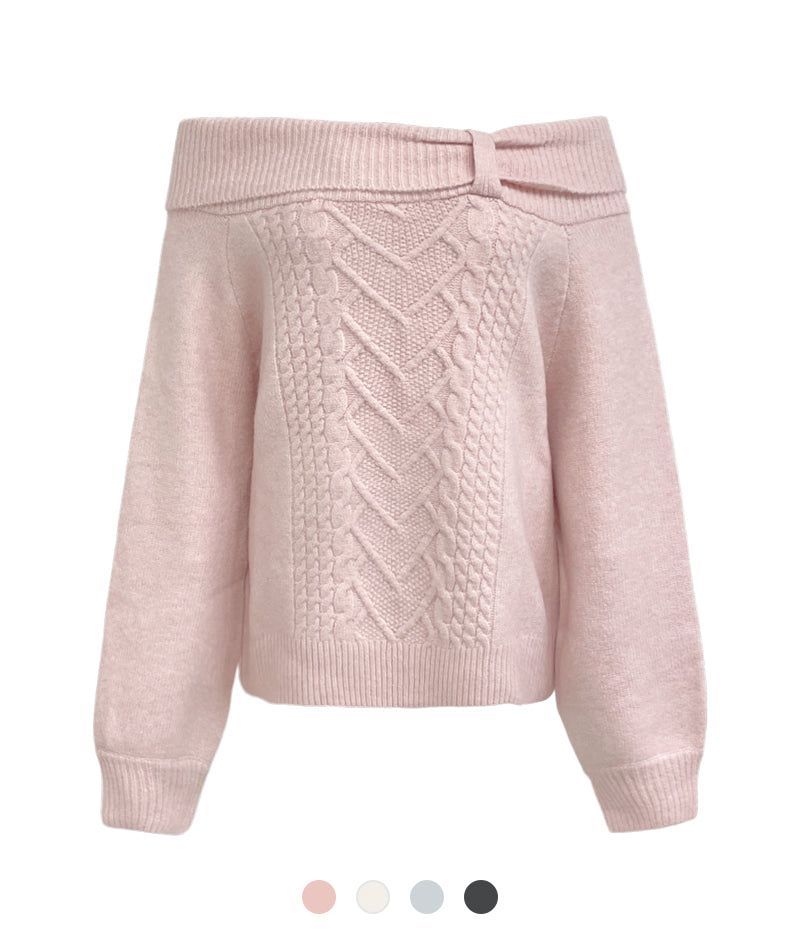 Cozy&Kitsch(コージーアンドキッチ)の「Bellene Cable Ribbon Knit(Tops)」