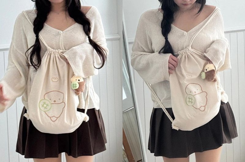 String Backpack - Otter with Melonpan