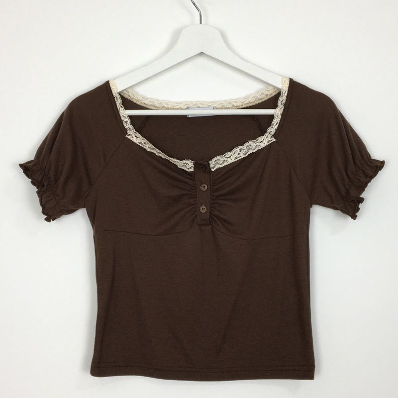 Lace shirring short sleeve(4color)