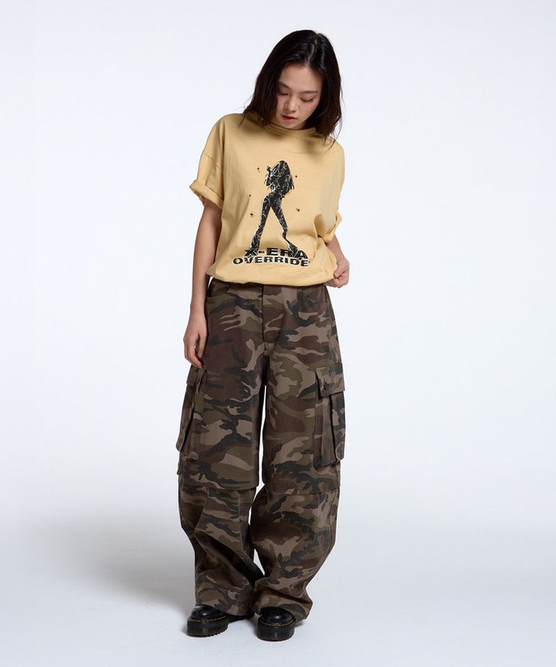 CONY CAMO 2-WAY CARGO PANTS / KHAKI