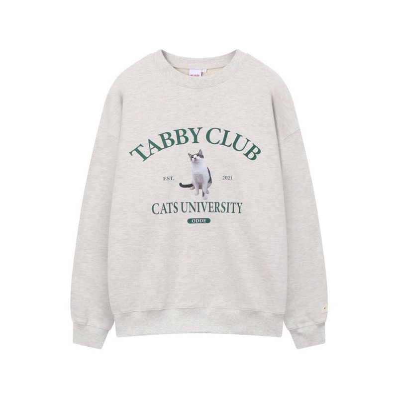 TABBY CAT CLUB SWEATSHIRT OATMEAL