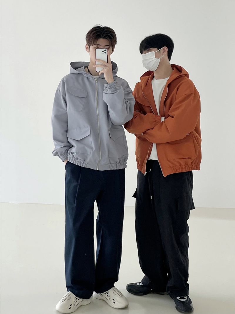 Fancy windbreaker hood jacket