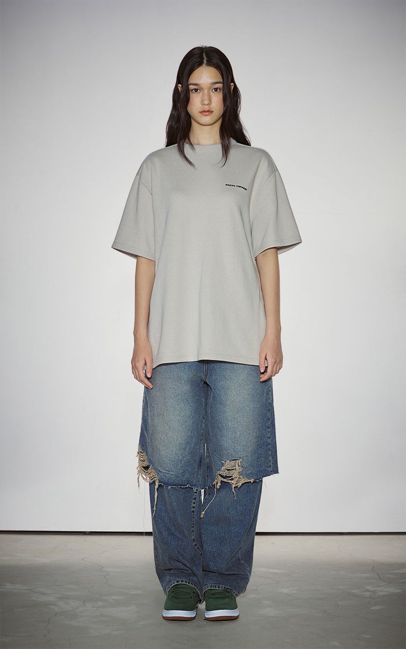 BLUR HEART T-SHIRTS_BEIGE