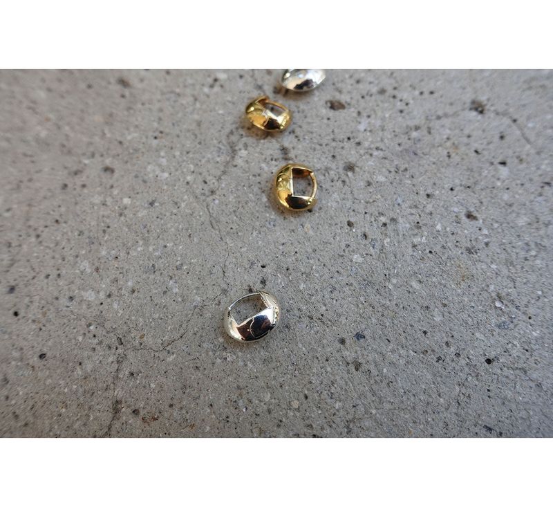 gold almond earrings