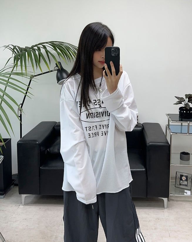 SATIIIZ（サティーズ）の「Division Mesh Long Sleeve（Tops）」