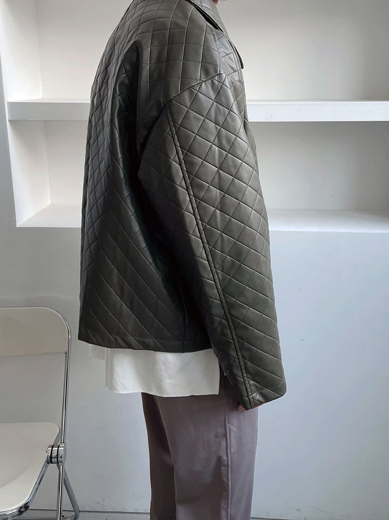 ASCLO Quilting Leather Jacket (2color)