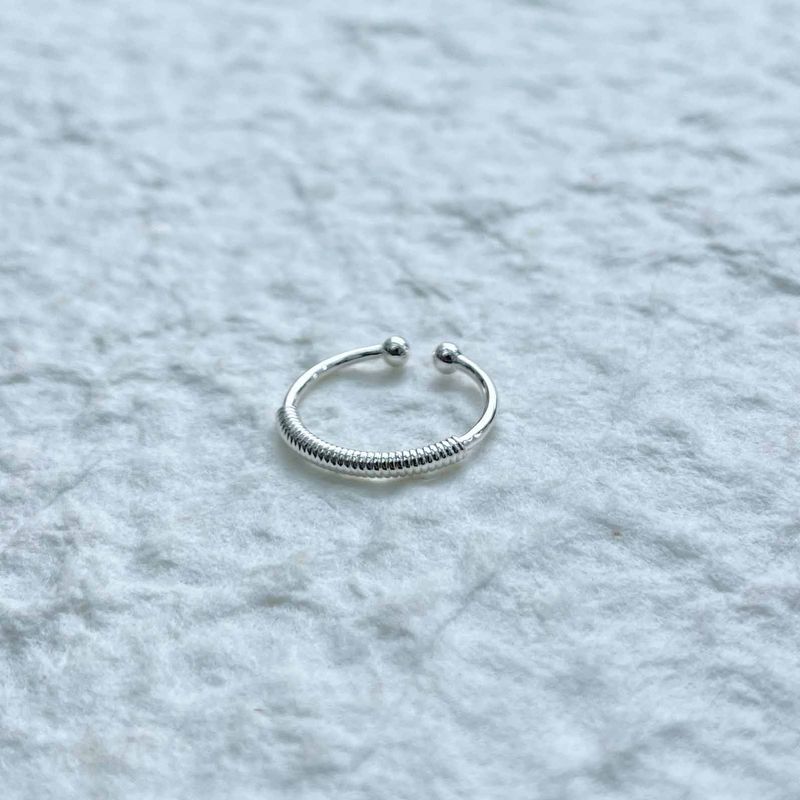 Engraved Arc Open Ring