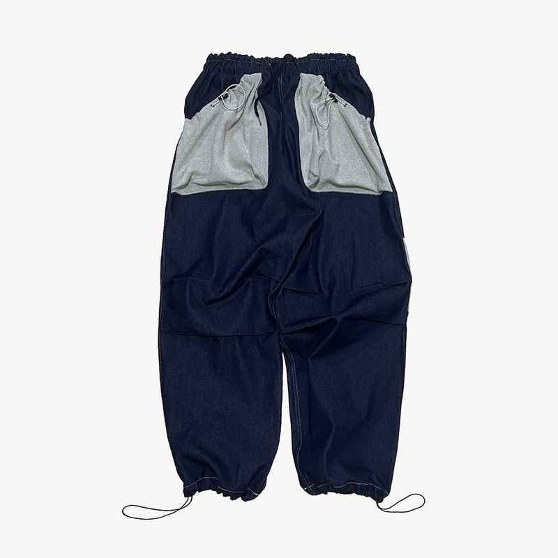 reverse terry pocket denim pants_blue