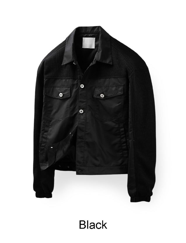 Lafren Crop Mix Knit Jacket