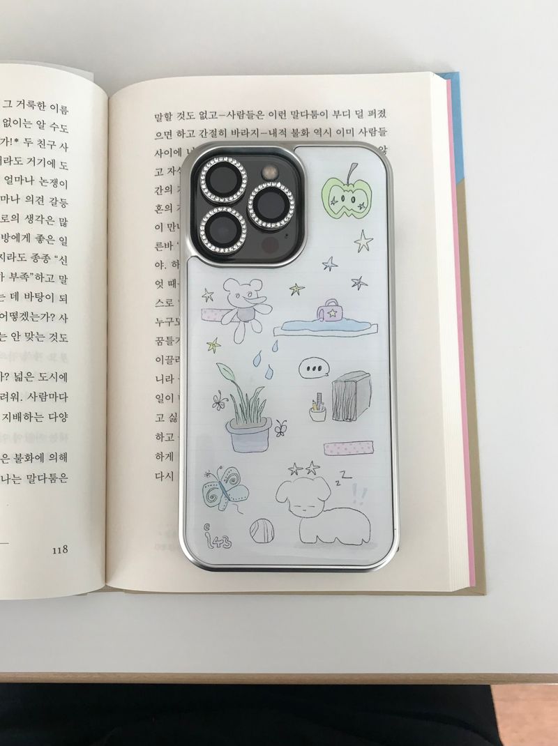 i43（アイササム）の「[MADE] Doodle note silver epoxy case （Smartphone Accessories）」