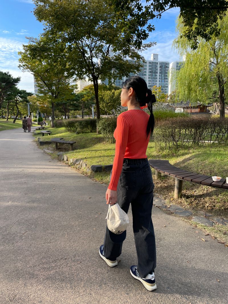 Vintage brush wide pants