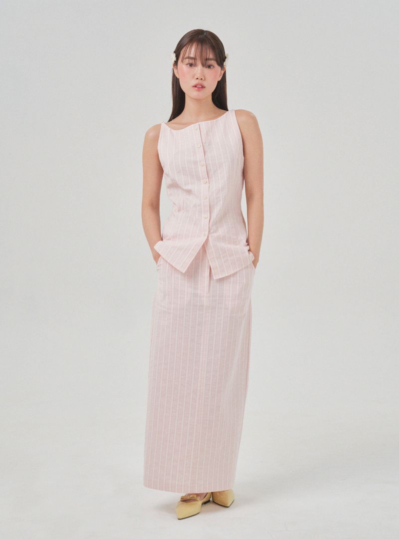 Cozy cotton skirt (pink)