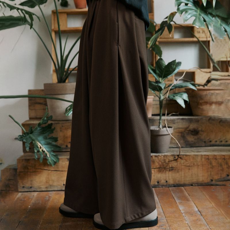 malen（マレン）の「unisex side wide pants brown（Pants）」