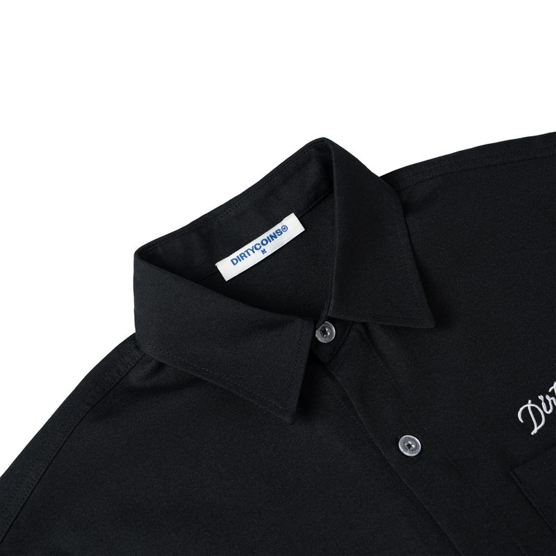 Rope Print Relaxed Shirt - Black