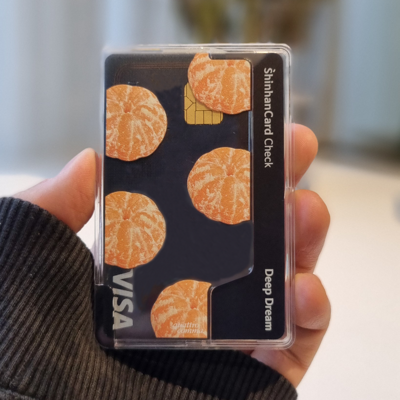 quattrocomma(クアトロコンマ)の「Tangerine MagSafe transparent card wallet (Smartphone Accessories)」
