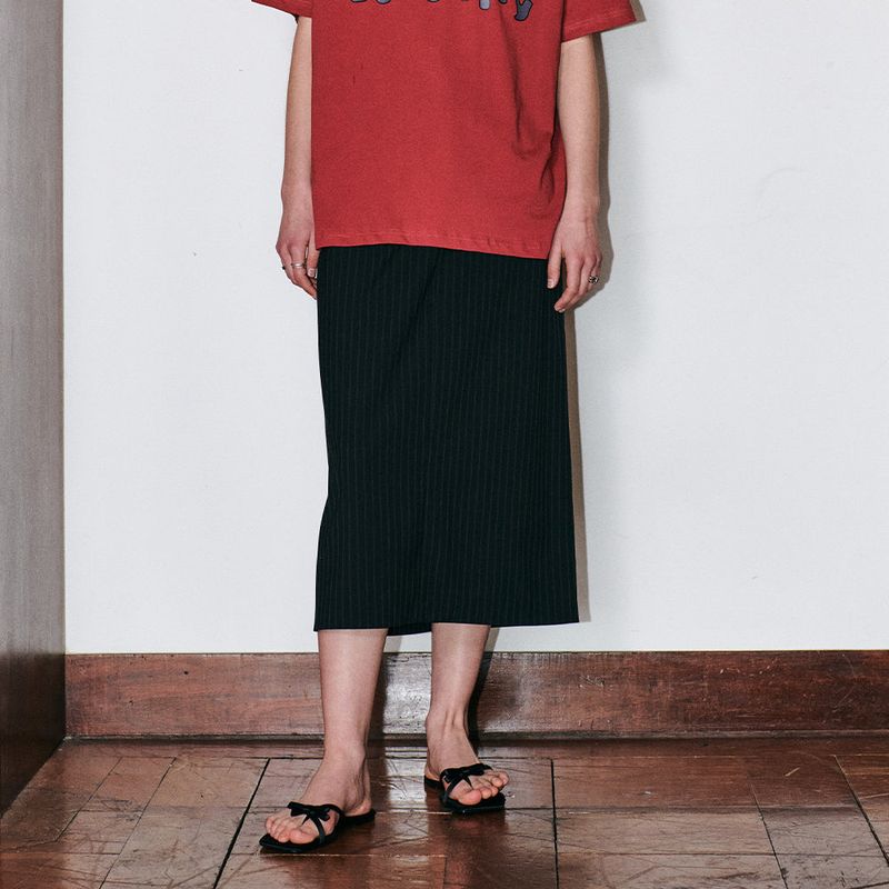 CORCA（コルカ）の「Stripe Long Skirt Black（Skirts）」