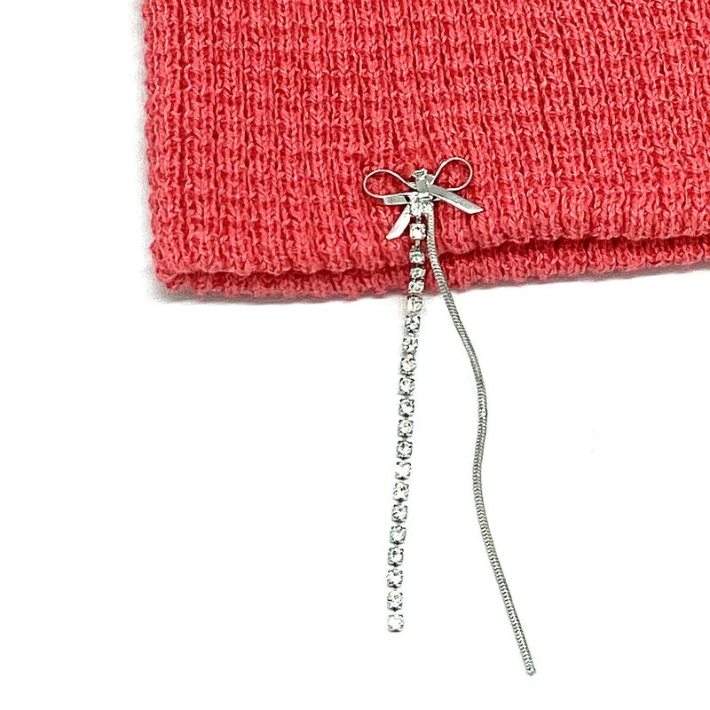 Ribbon Chain Beanie [Pink]