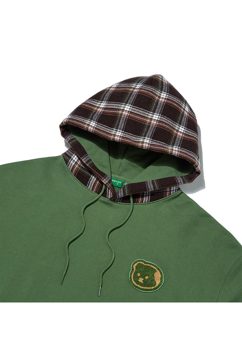T.D BEAR Wappen Hoodie_Olive