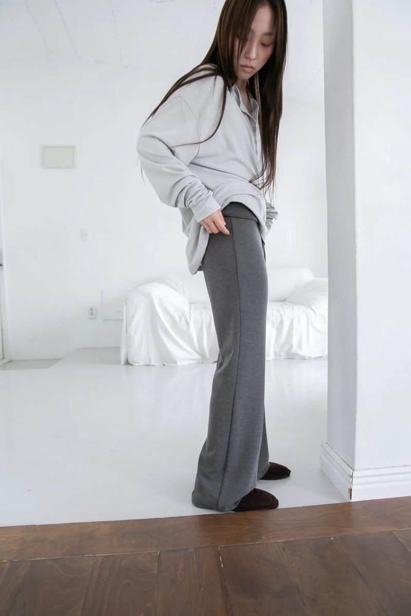 strap slim bootcut banding pants(2colors)