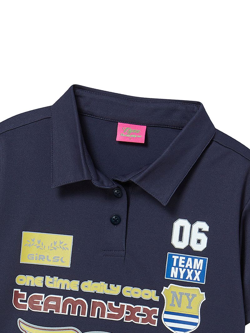 RACING PIQUE POLO SHIRTS (NAVY)