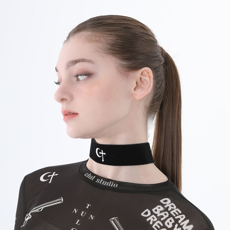 CLUT STUDIO(クラットスタジオ)の「1 3 wide velvet choker - BLACK(Accessories)」