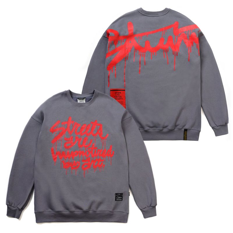 STIGMA(スティグマ)の「DRIP OVERSIZED HEAVY SWEAT CREWNECK PURPLE GRAY(Tops)」