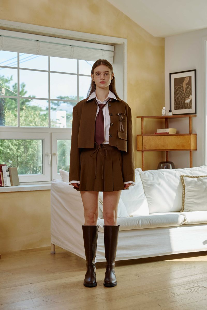ARIKIM(アリキム)の「MILD CROP BLAZER / BROWN(Jackets/Outerwear)」