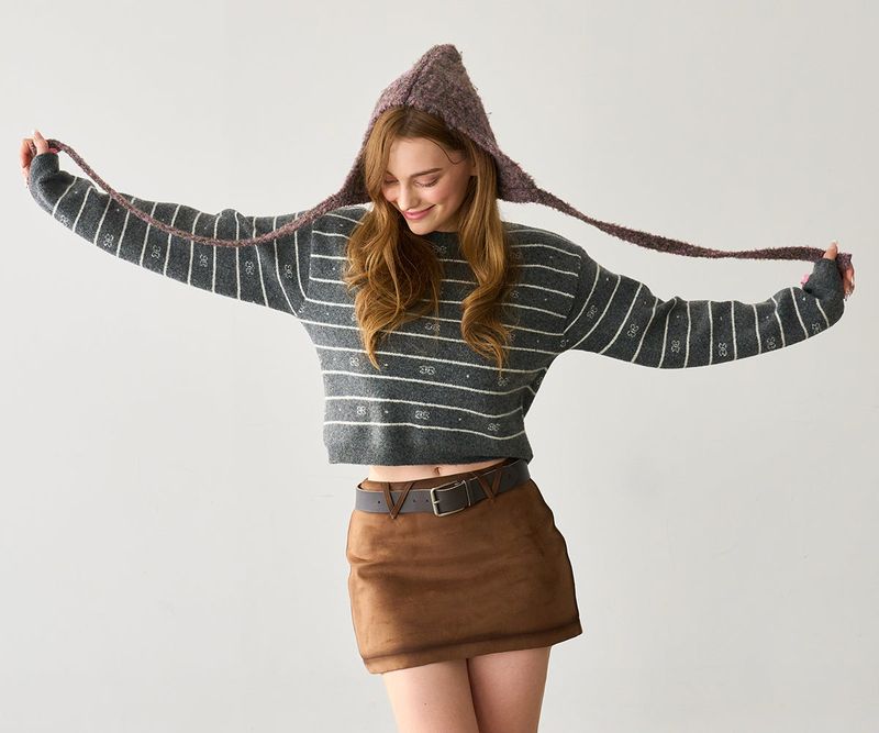 OIL BRIDGE SUEDE SKIRT BROWN