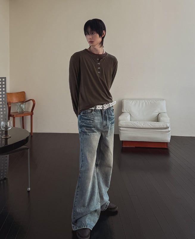 Cardis Laser Flare Denim Pants