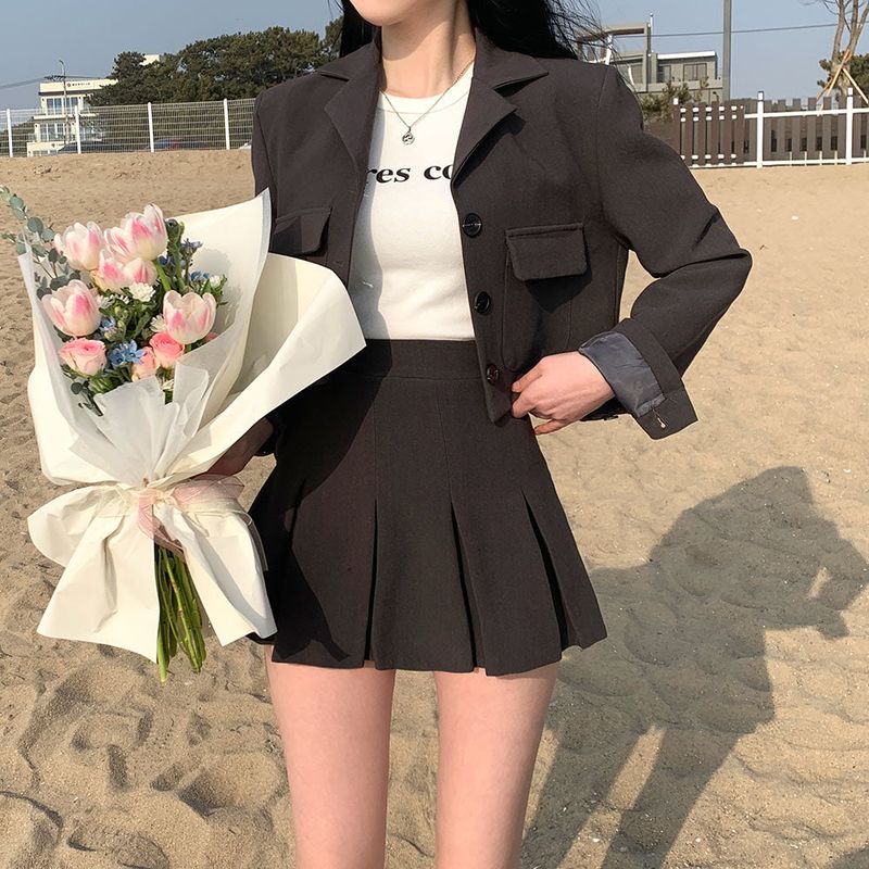 [BELLIDE MADE] Spring version, color jacket + skirt setup
