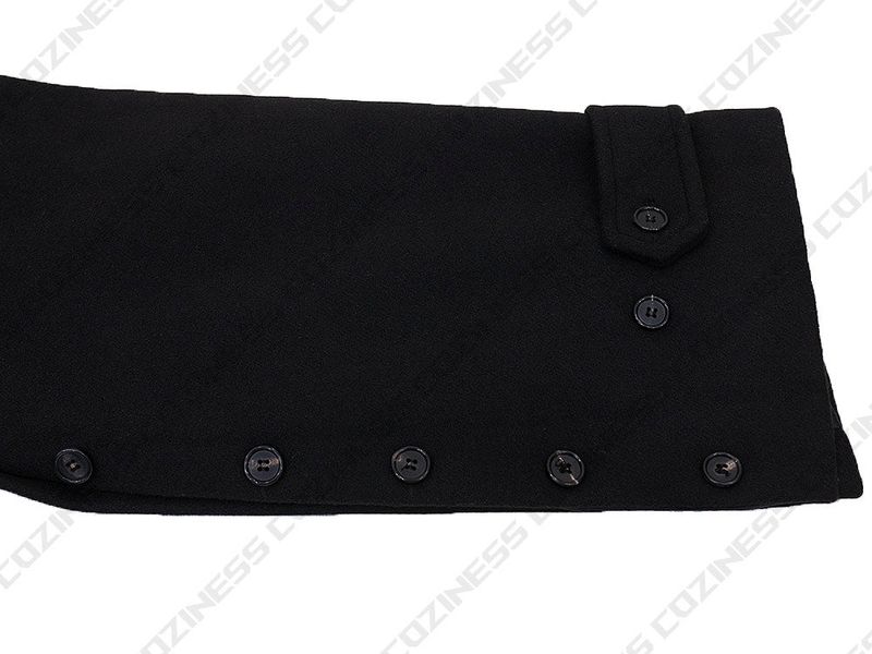 SK Button slit wool robe long coat (3 colors)