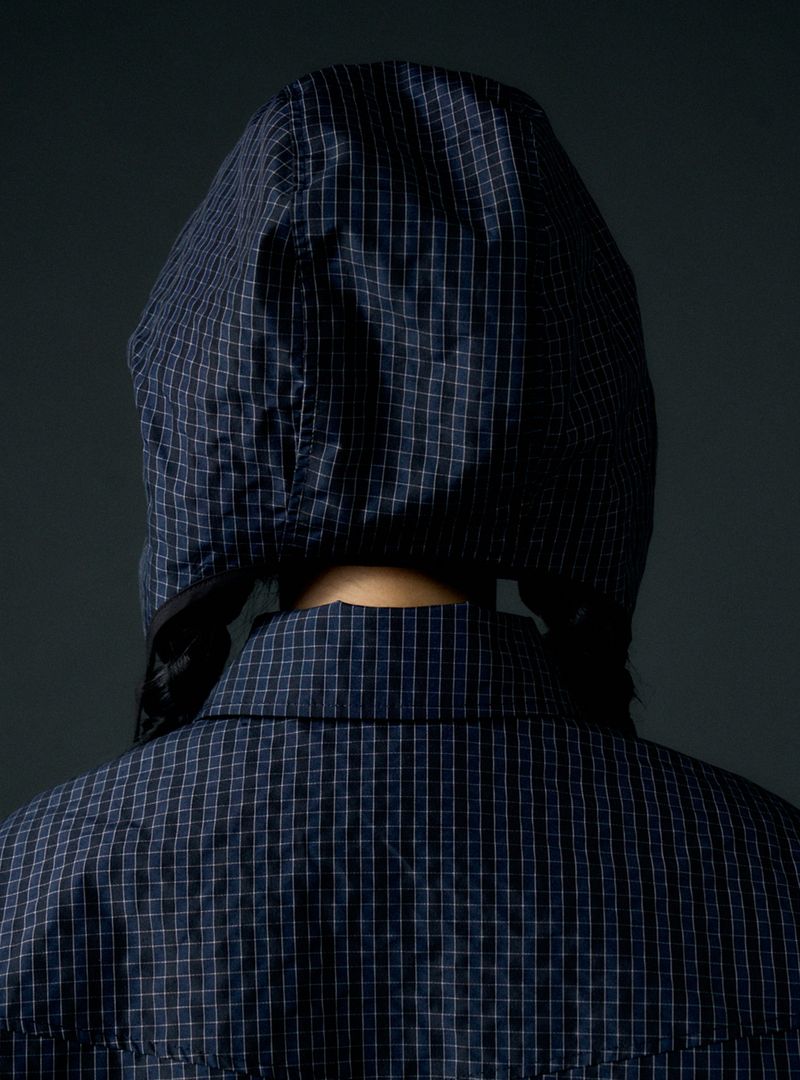 Checkboard bonnet (navy)