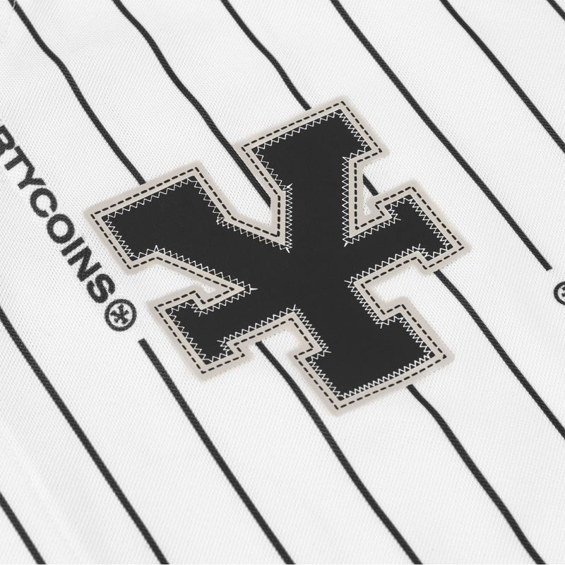 Baseball Black Striped - White