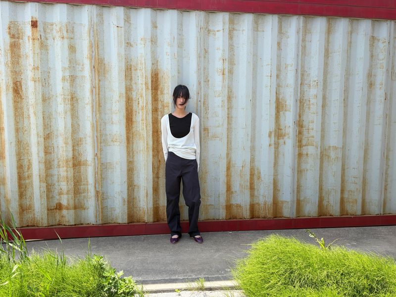 summer deep u-neck knit