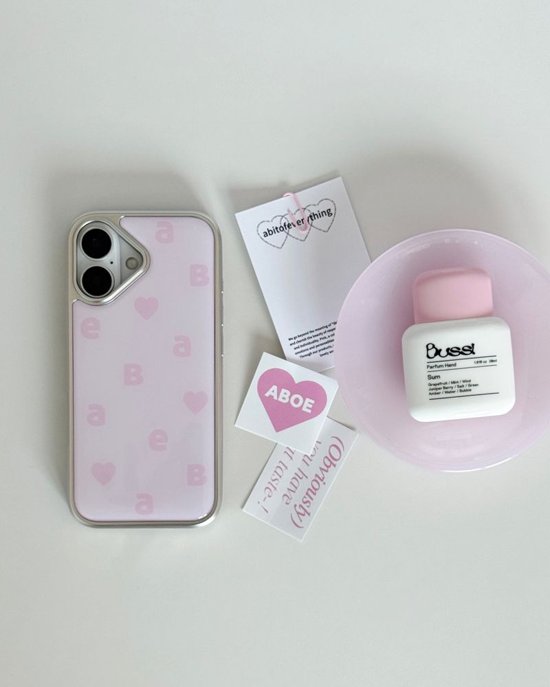 NEW LOGO Twin Pink Silver Epoxy Case